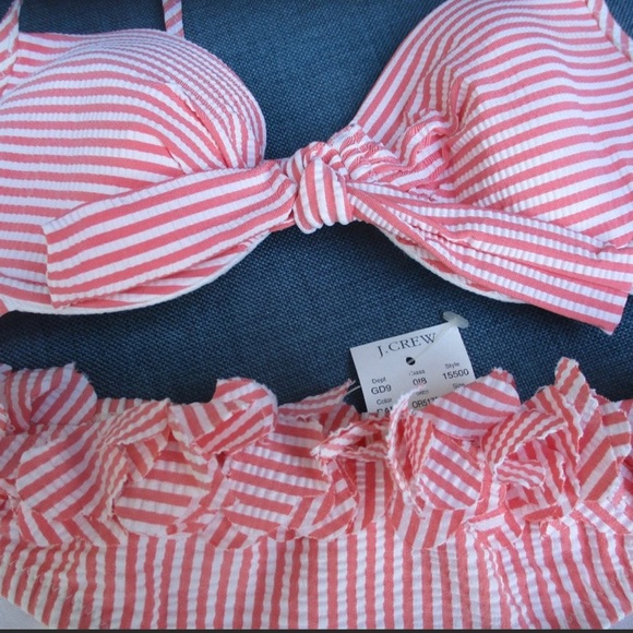Coral seersucker jcrew bikini - Picture 2 of 4